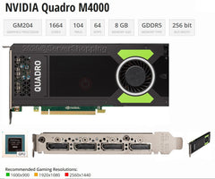 NVIDIA Quadro M4000 8GB GDDR5 Graphics Card 699-5G400-0501-112 D 100% TESTED