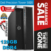 DELL T5820 3.60GHz Xeon W-2133 128GB DDR4 ULTRA 512GB NVMe SSD FREE Quadro M4000