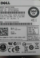 Dell NWH7V 0NWH7V 300GB 15000RPM SAS 2.5inch 6Gbps Hard Drive Toshiba MK3001GRRB