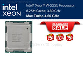INTEL XEON W-2235 CPU PROCESSOR 6CORE 3.80GHz 8.25MB L3 CACHE 130W SRGVA 4.60GHz