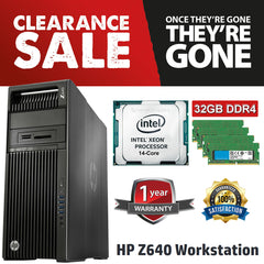 14-CORE HP Z640 Workstation Xeon E5-2697v3 3.60GHz 32GB RAM QuadroK620 512GB SSD