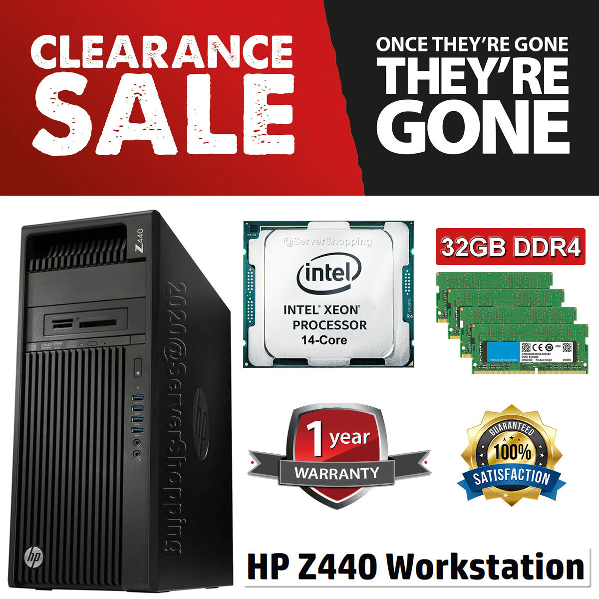 14 CORE HP Z440 Workstation Xeon E5-2697v3 TURBO 3.60GHz 32GB DDR4 2TB SATA FAST