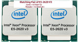 Matchin Pair of Intel Xeon E5-2620 v3 2.40GHz Socket LGA2011-3 Processor (SR207)