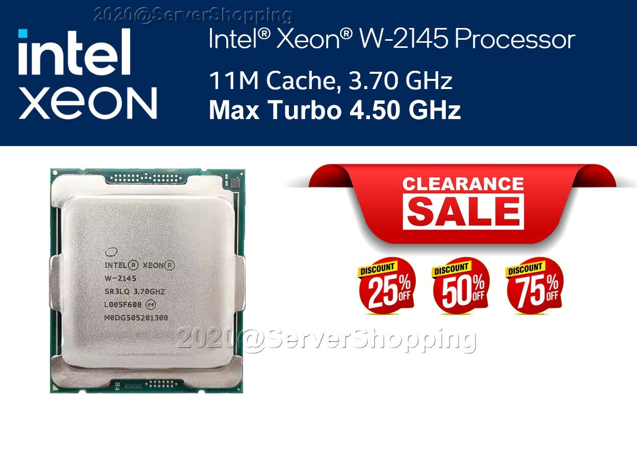 Intel Xeon W-2145 Processor CPU SR3LQ 3.70GHz Turbo 4.50GHz LGA 2066