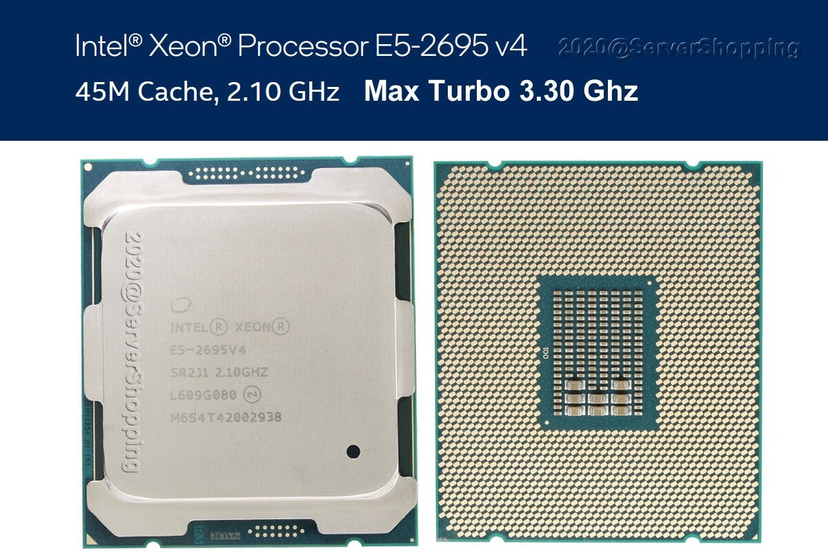 1x INTEL XEON E5-2695 V4 CPU PROCESSOR 18 CORE 2.10GHZ 45MB L3 CACHE 120W SR2J1