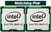 Matching Pair Intel Xeon E5-2643v2 SR19X Six-Core 3.5GHz/25M LGA2011 Processors