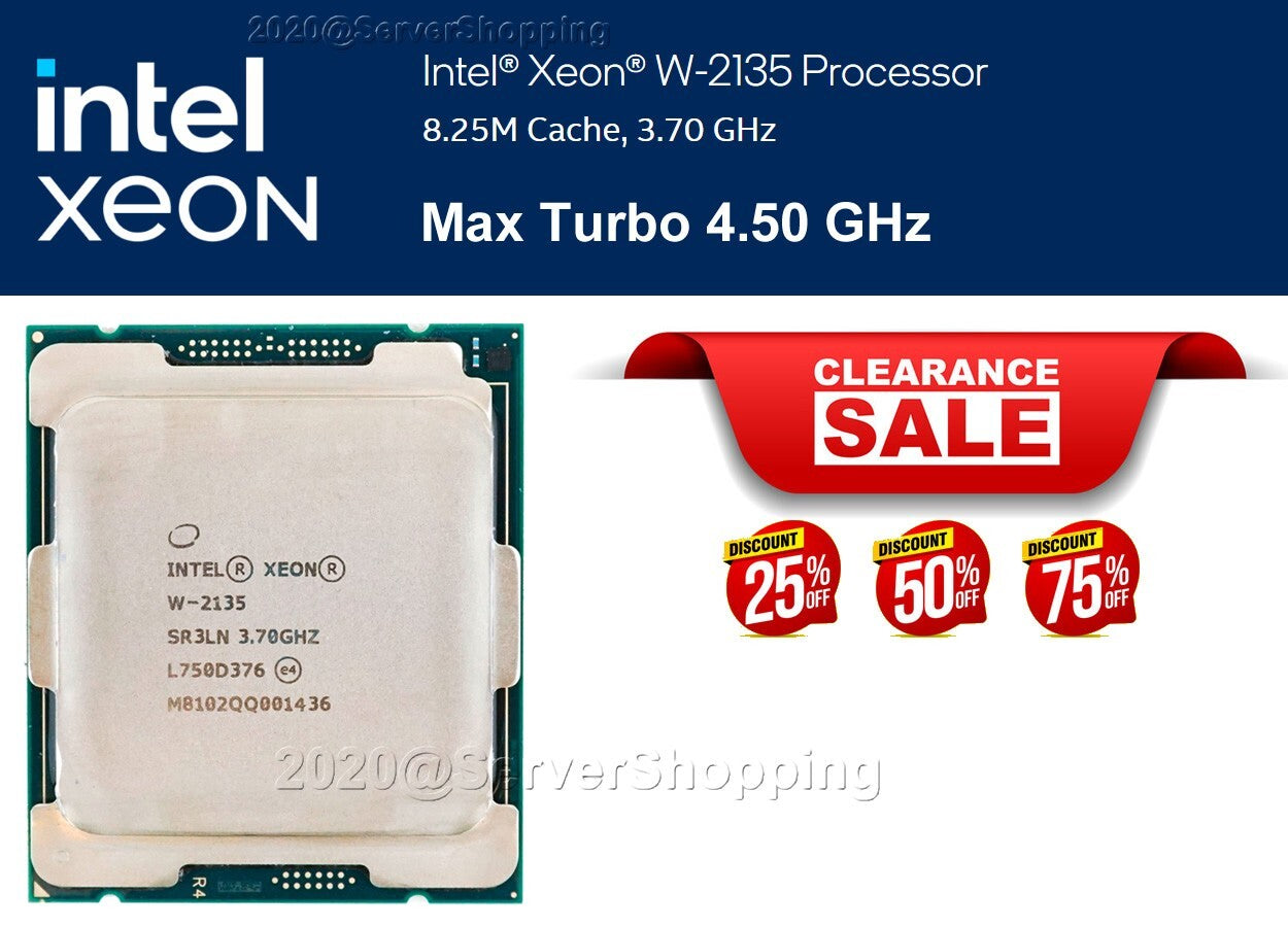 Intel Xeon W-2135 Processor CPU SR3LN 3.70GHz Turbo 4.50GHz LGA 2066 OK