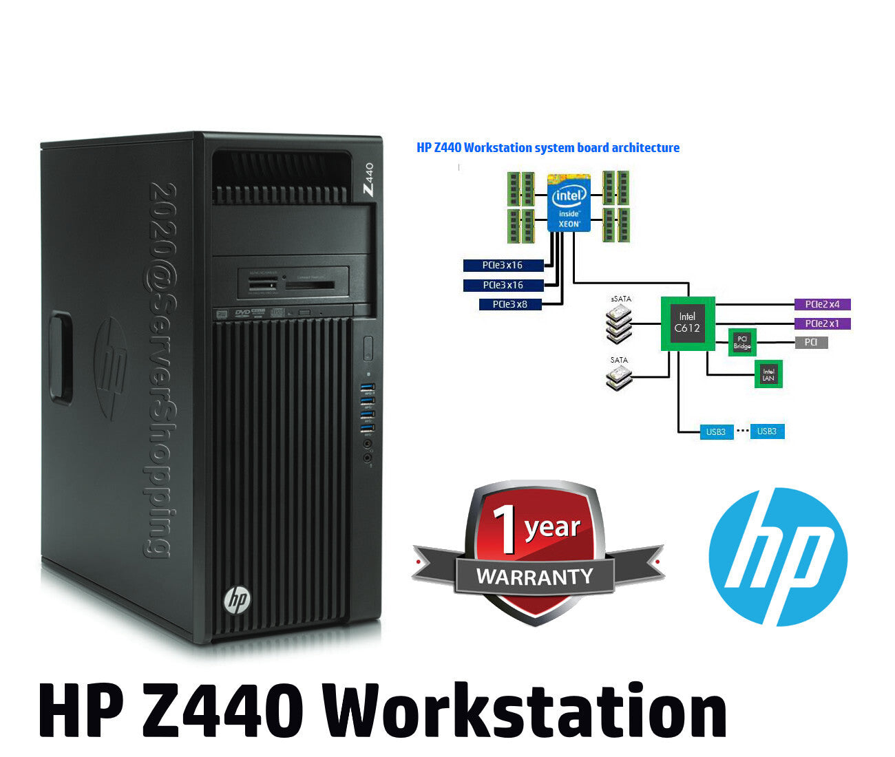 14-CORE HP Z440 Workstation Xeon E5-2697v3 TURBO 3.60GHz 32GB DDR4 2TB SATA FAST