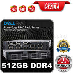 Dell PowerEdge R740 2x Gold 6138 2.00Ghz 40-Core 512GB H740P/8GB  24TB SAS 3.5"
