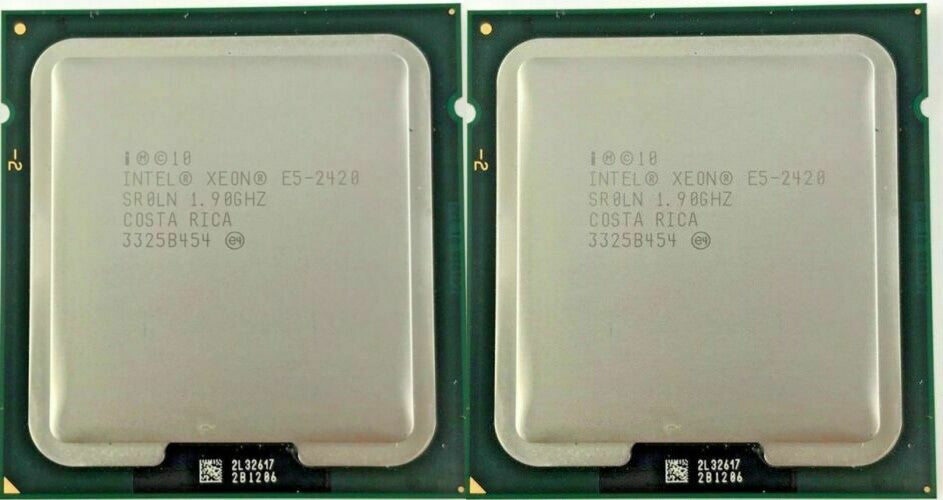Matching Pair Intel Xeon E5-2420 6-Core 2.4GHz 15MB 7.2 GT/s CPU Processor SR0LN