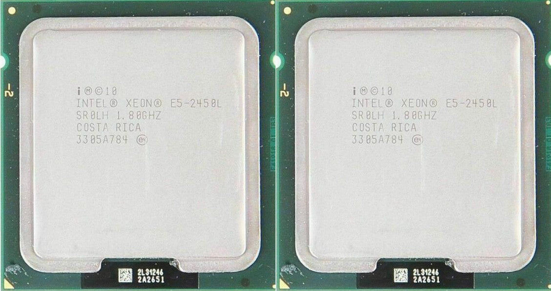 Matching Pair Intel Xeon E5-2450L 8-Core 2.3GHz 20MB 8 GT/s CPU Processor SR0LH