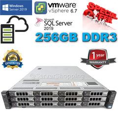 Dell PowerEdge R720XD 2xE5-2690v2 10Core 3.00Ghz 256GB DDR3 H710P  4XCADDY+ REAR