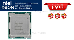 INTEL XEON W-2223 CPU PROCESSOR 4 CORE 3.60GHz 8.25MB L3 CACHE 120W SRGSX
