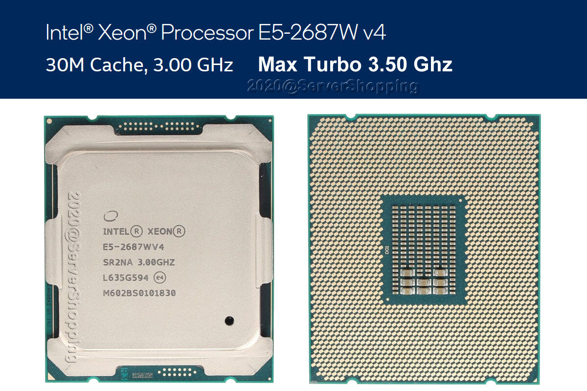 1x INTEL XEON E5-2687WV4 CPU PROCESSOR 12-CORE 3.00GHZ 30MB L3 CACHE  160W SR2NA