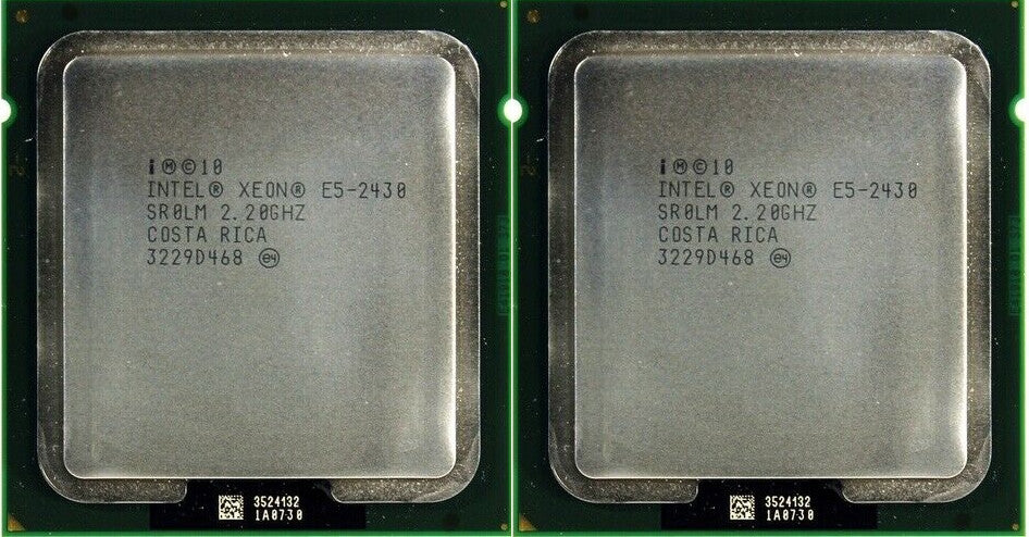 Matching Pair Intel Xeon E5-2430 6-Core 2.7GHz 15MB 7.2 GT/s CPU Processor SR0LM