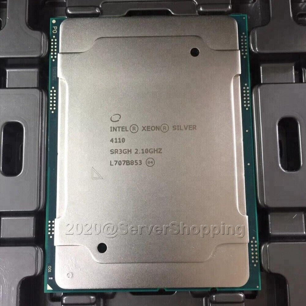 Intel Xeon Silver 4110 8Core 16 Thread 2.10 Ghz Processor11MB L3 CACHE 85W SR3GH
